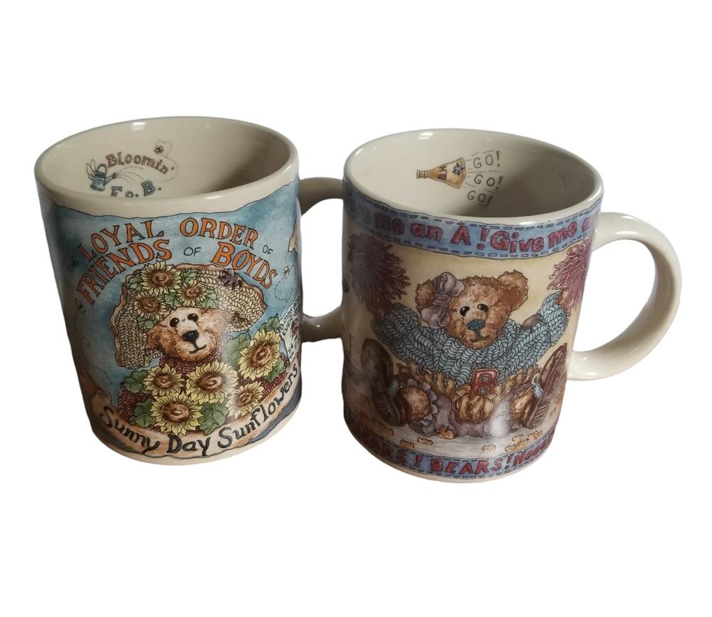 2 Vintage Boyds Bears Coffee Mug Cups